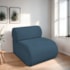 Poltrona Decorativa Orgânica Escritório Recepção Sala Virgínia Linho Azul Royal - Amarena Móveis