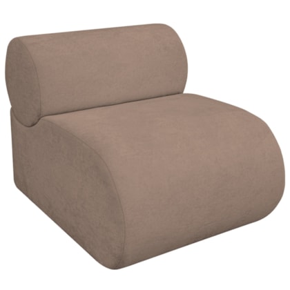 Poltrona Decorativa Orgânica Escritório Recepção Sala Virgínia Linho Rose - Amarena Móveis
