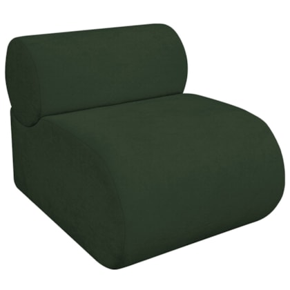 Poltrona Decorativa Orgânica Escritório Recepção Sala Virgínia Linho Verde - Amarena Móveis