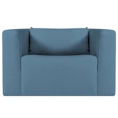 Poltrona Decorativa Sala de Estar Recepção Billy Linho Azul Royal