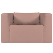 Poltrona Decorativa Sala de Estar Recepção Billy Linho Rosé