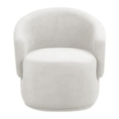 Poltrona Decorativa Sala de Estar Recepção Jasmine Bouclé Branco