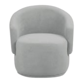 Poltrona Decorativa Sala de Estar Recepção Jasmine Bouclé Cinza