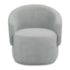 Poltrona Decorativa Sala de Estar Recepção Jasmine Bouclé Cinza