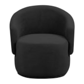 Poltrona Decorativa Sala de Estar Recepção Jasmine Linho Preto