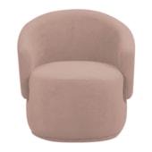 Poltrona Decorativa Sala de Estar Recepção Jasmine Linho Rosê