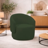 Poltrona Decorativa Sala de Estar Recepção Jasmine Linho Verde