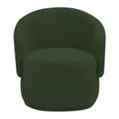 Poltrona Decorativa Sala de Estar Recepção Jasmine Linho Verde