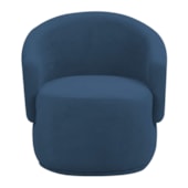 Poltrona Decorativa Sala de Estar Recepção Jasmine Suede Azul Marinho