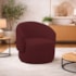 Poltrona Decorativa Sala de Estar Recepção Jasmine Suede Bordo
