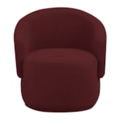 Poltrona Decorativa Sala de Estar Recepção Jasmine Suede Bordo