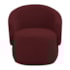 Poltrona Decorativa Sala de Estar Recepção Jasmine Suede Bordo