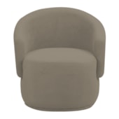 Poltrona Decorativa Sala de Estar Recepção Jasmine Suede Cappuccino