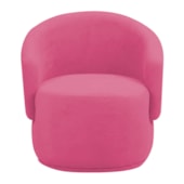 Poltrona Decorativa Sala de Estar Recepção Jasmine Suede Pink