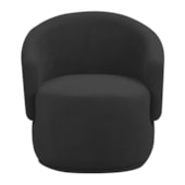 Poltrona Decorativa Sala de Estar Recepção Jasmine Suede Preto