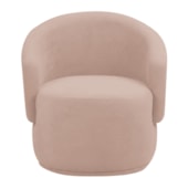 Poltrona Decorativa Sala de Estar Recepção Jasmine Suede Rose