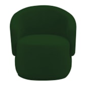 Poltrona Decorativa Sala de Estar Recepção Jasmine Suede Verde