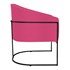 Poltrona Decorativa Sala de Estar Recepção Luiza Base de Ferro Preto Suede Pink - Amarena Móveis