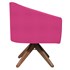 Poltrona Decorativa Sala de Estar Recepção Luiza Base Giratória de Madeira Suede Pink - Amarena Móveis