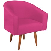 Poltrona Decorativa Sala de Estar Recepção Luiza Pés Palito Suede Pink - Amarena Móveis