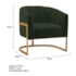 Poltrona Decorativa Sala de Estar Recepção Mavie Base de Ferro Dourado Linho Verde - Amarena Móveis
