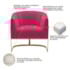 Poltrona Decorativa Sala de Estar Recepção Mavie Base de Ferro Dourado Suede Pink - Amarena Móveis
