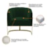 Poltrona Decorativa Sala de Estar Recepção Mavie Base de Ferro Dourado Suede Verde - Amarena Móveis