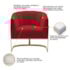 Poltrona Decorativa Sala de Estar Recepção Mavie Base de Ferro Dourado Suede Vermelho - Amarena Móveis