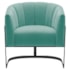 Poltrona Decorativa Sala de Estar Recepção Mavie Base de Ferro Preto Suede Azul Tiffany - Amarena Móveis