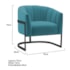 Poltrona Decorativa Sala de Estar Recepção Mavie Base de Ferro Preto Suede Azul Turquesa - Amarena Móveis