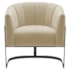 Poltrona Decorativa Sala de Estar Recepção Mavie Base de Ferro Preto Suede Bege - Amarena Móveis