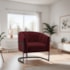 Poltrona Decorativa Sala de Estar Recepção Mavie Base de Ferro Preto Suede Bordo - Amarena Móveis