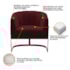 Poltrona Decorativa Sala de Estar Recepção Mavie Base de Ferro Preto Suede Bordo - Amarena Móveis