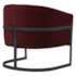 Poltrona Decorativa Sala de Estar Recepção Mavie Base de Ferro Preto Suede Bordo - Amarena Móveis
