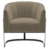 Poltrona Decorativa Sala de Estar Recepção Mavie Base de Ferro Preto Suede Cappuccino - Amarena Móveis