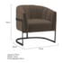 Poltrona Decorativa Sala de Estar Recepção Mavie Base de Ferro Preto Suede Marrom - Amarena Móveis
