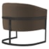 Poltrona Decorativa Sala de Estar Recepção Mavie Base de Ferro Preto Suede Marrom - Amarena Móveis