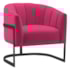 Poltrona Decorativa Sala de Estar Recepção Mavie Base de Ferro Preto Suede Pink - Amarena Móveis