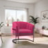 Poltrona Decorativa Sala de Estar Recepção Mavie Base de Ferro Preto Suede Pink - Amarena Móveis