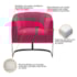 Poltrona Decorativa Sala de Estar Recepção Mavie Base de Ferro Preto Suede Pink - Amarena Móveis