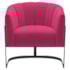 Poltrona Decorativa Sala de Estar Recepção Mavie Base de Ferro Preto Suede Pink - Amarena Móveis