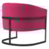 Poltrona Decorativa Sala de Estar Recepção Mavie Base de Ferro Preto Suede Pink - Amarena Móveis