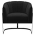 Poltrona Decorativa Sala de Estar Recepção Mavie Base de Ferro Preto Suede Preto - Amarena Móveis
