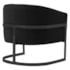 Poltrona Decorativa Sala de Estar Recepção Mavie Base de Ferro Preto Suede Preto - Amarena Móveis