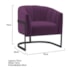 Poltrona Decorativa Sala de Estar Recepção Mavie Base de Ferro Preto Suede Roxo - Amarena Móveis