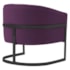 Poltrona Decorativa Sala de Estar Recepção Mavie Base de Ferro Preto Suede Roxo - Amarena Móveis