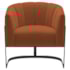 Poltrona Decorativa Sala de Estar Recepção Mavie Base de Ferro Preto Suede Terracota - Amarena Móveis