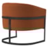 Poltrona Decorativa Sala de Estar Recepção Mavie Base de Ferro Preto Suede Terracota - Amarena Móveis