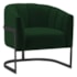 Poltrona Decorativa Sala de Estar Recepção Mavie Base de Ferro Preto Suede Verde - Amarena Móveis
