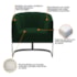 Poltrona Decorativa Sala de Estar Recepção Mavie Base de Ferro Preto Suede Verde - Amarena Móveis